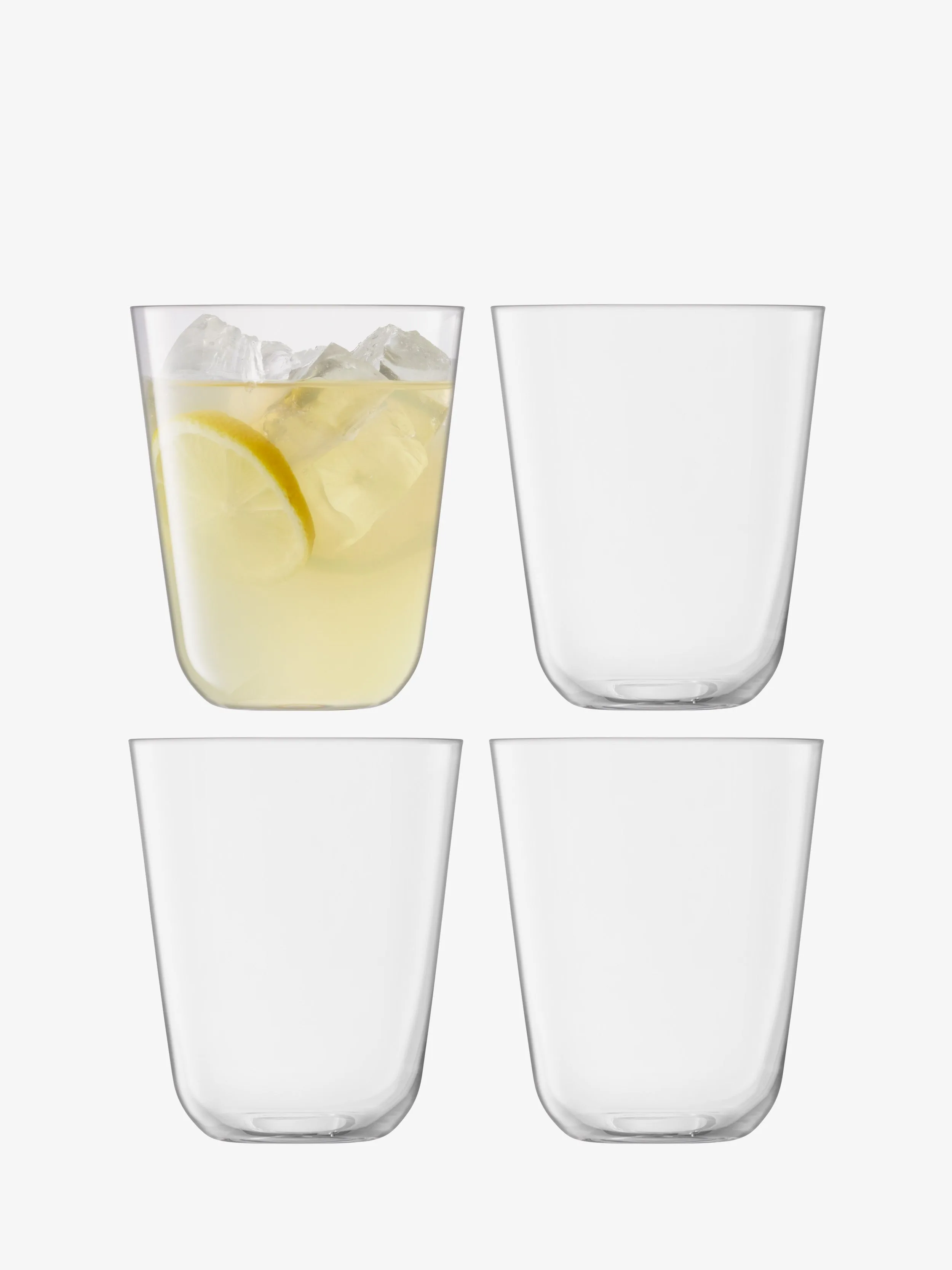 LSA International Arc Tumbler in Clear 13 Oz, Set of 4