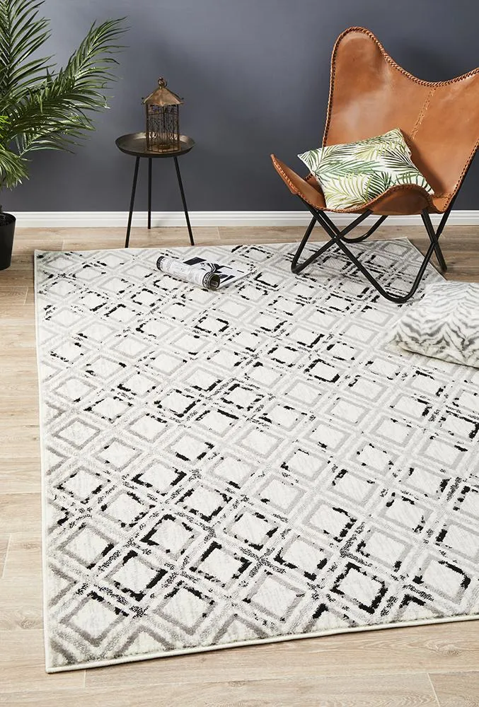 Metro 607 Rug (Black White) by Rug Culture