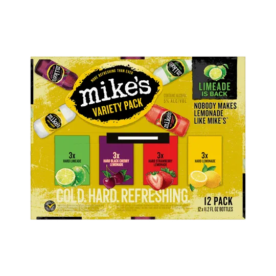 Mike's Hard Lemonade, Variety Pack, 12 Pack, 11.2 fl oz Bottles, 5% ABV