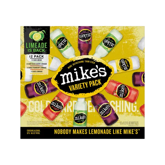 Mike's Hard Lemonade, Variety Pack, 12 Pack, 11.2 fl oz Bottles, 5% ABV