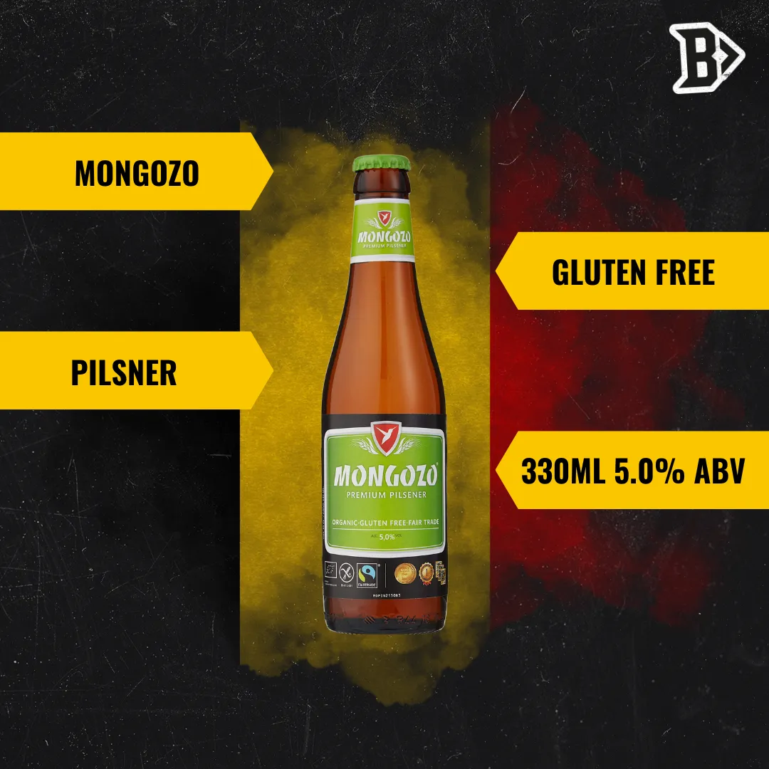 Mongozo Gluten Free Premium Pilsner 330ml Bottles - 5.0% ABV (12 Pack)