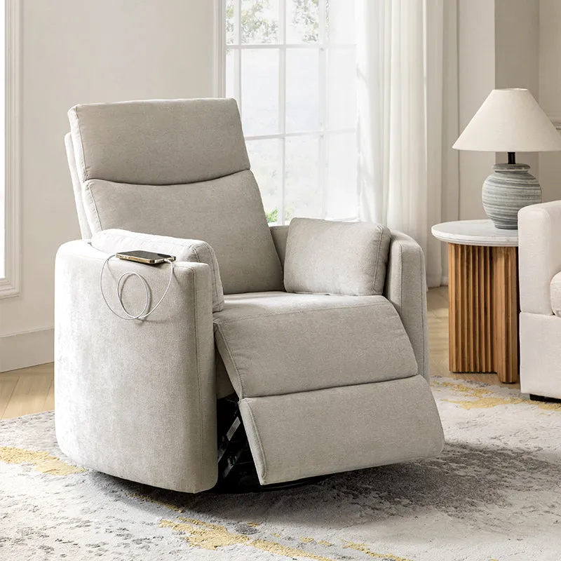 Monica Swivel Rocker Power Recliner with Movable Pillows