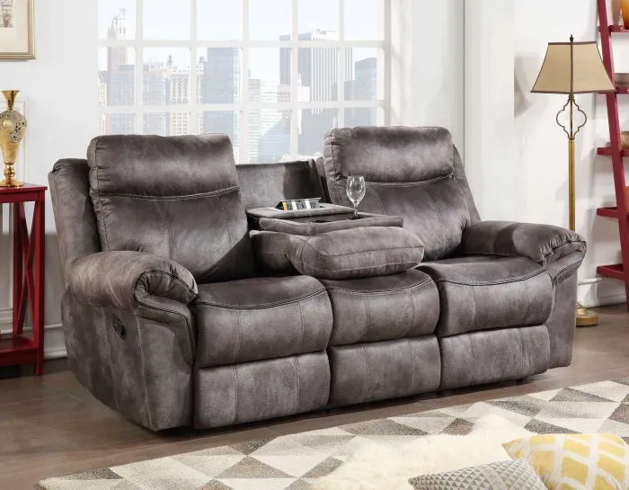 Nashville Manual Reclining Sofa w/Drop-Down Console