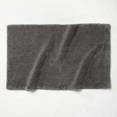 New - 24"x40" Ultra Soft Tufted Bath Rug Dark Gray - Casaluna