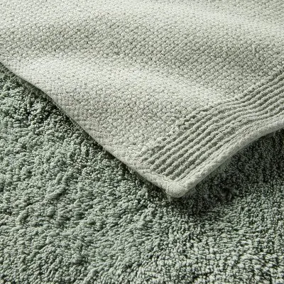 New - 24"x40" Ultra Soft Tufted Bath Rug Light Sage Green - Casaluna