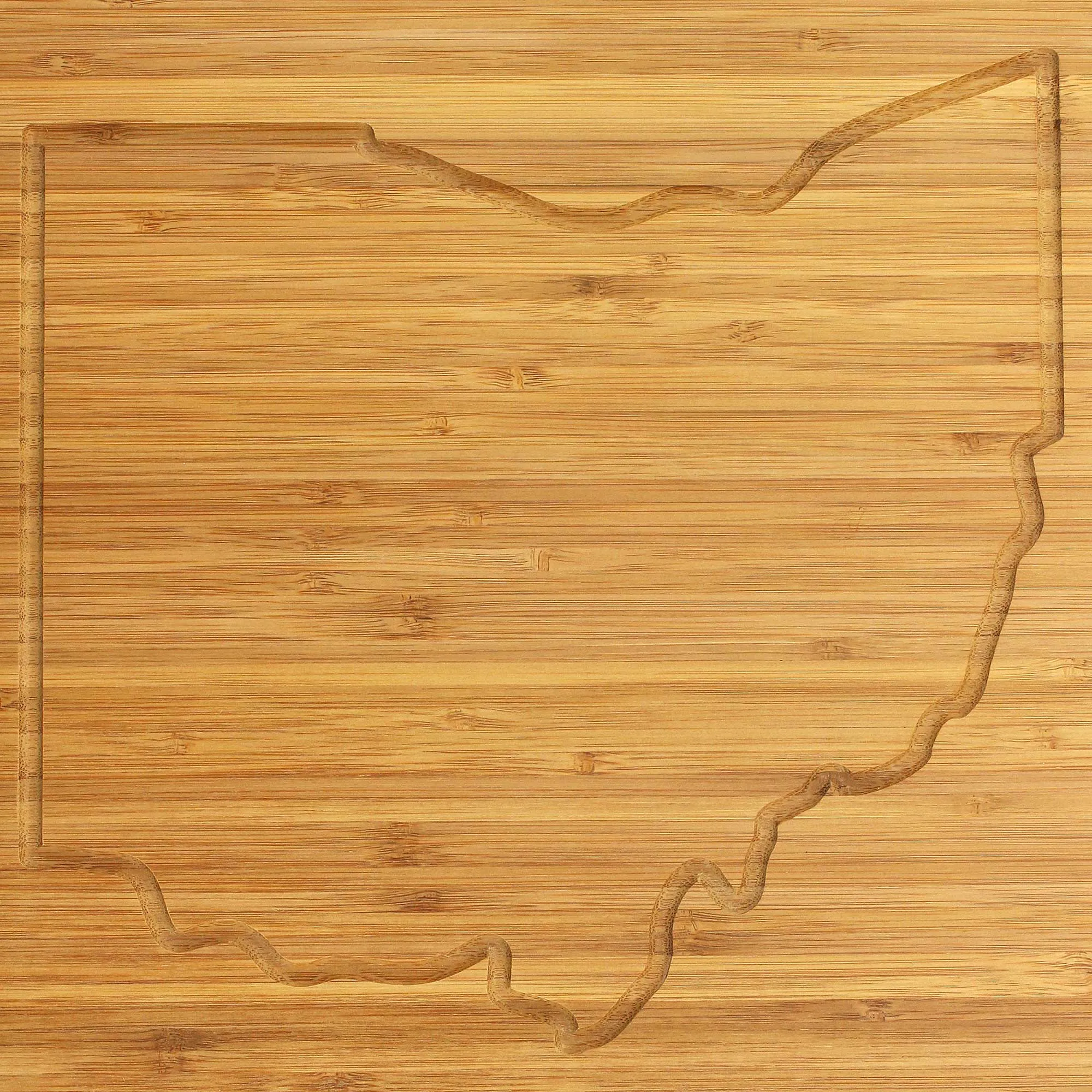 Ohio Outlined Bamboo Cutting Board