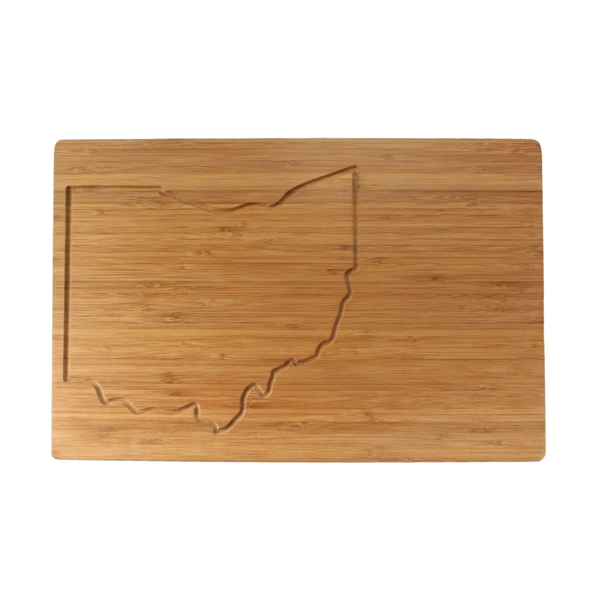 Ohio Outlined Bamboo Cutting Board