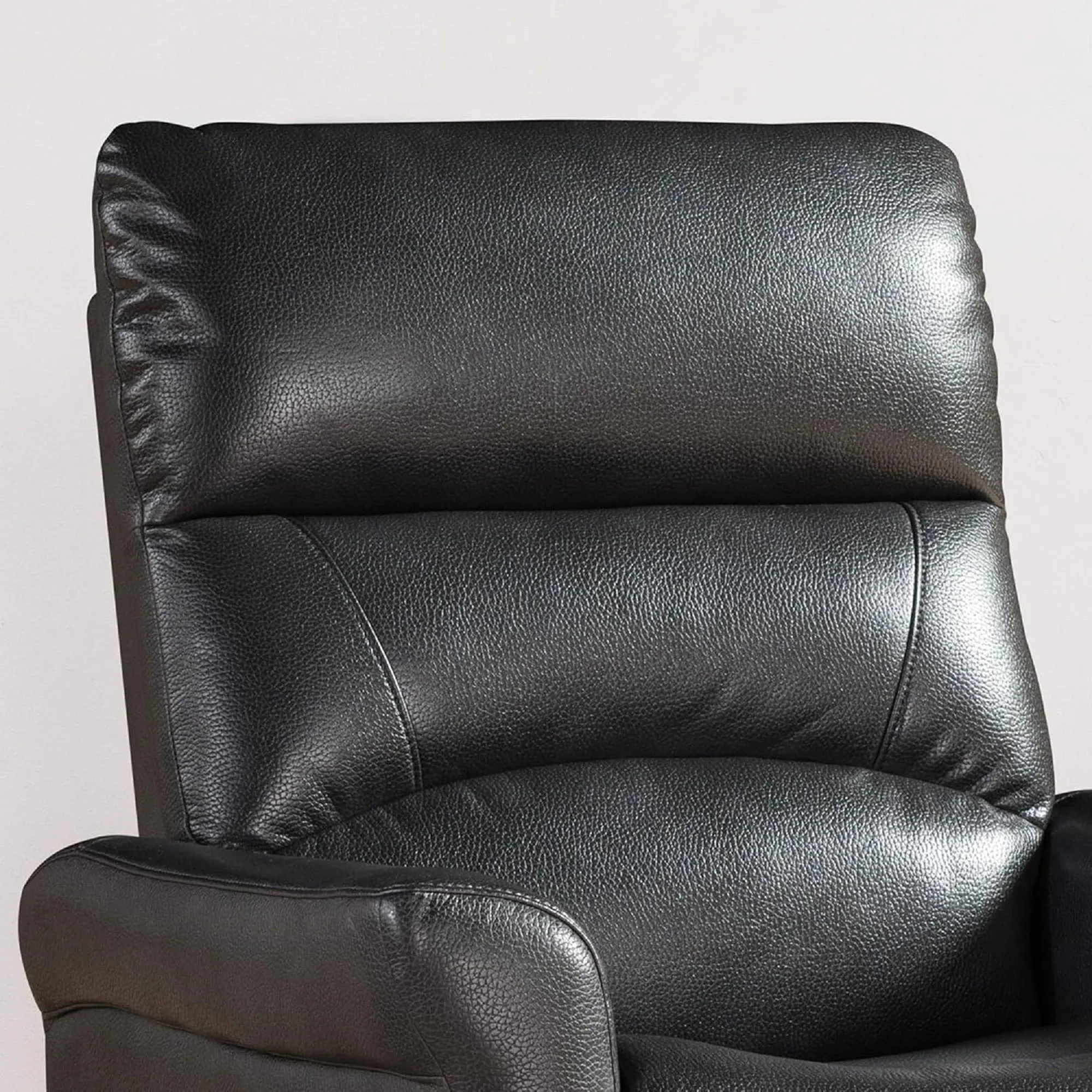 Onyx Faux Leather Upholstered Power Reclining Chair - Charcoal