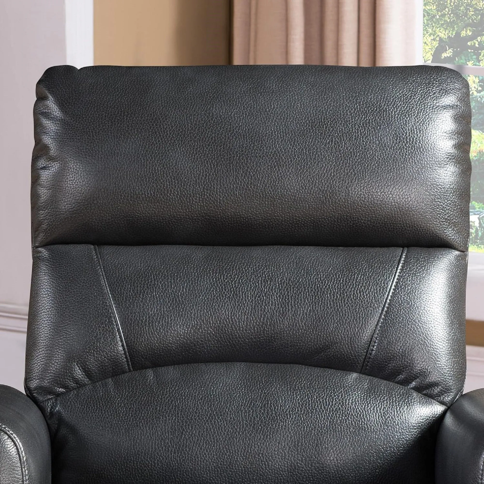 Onyx Faux Leather Upholstered Power Reclining Chair - Charcoal