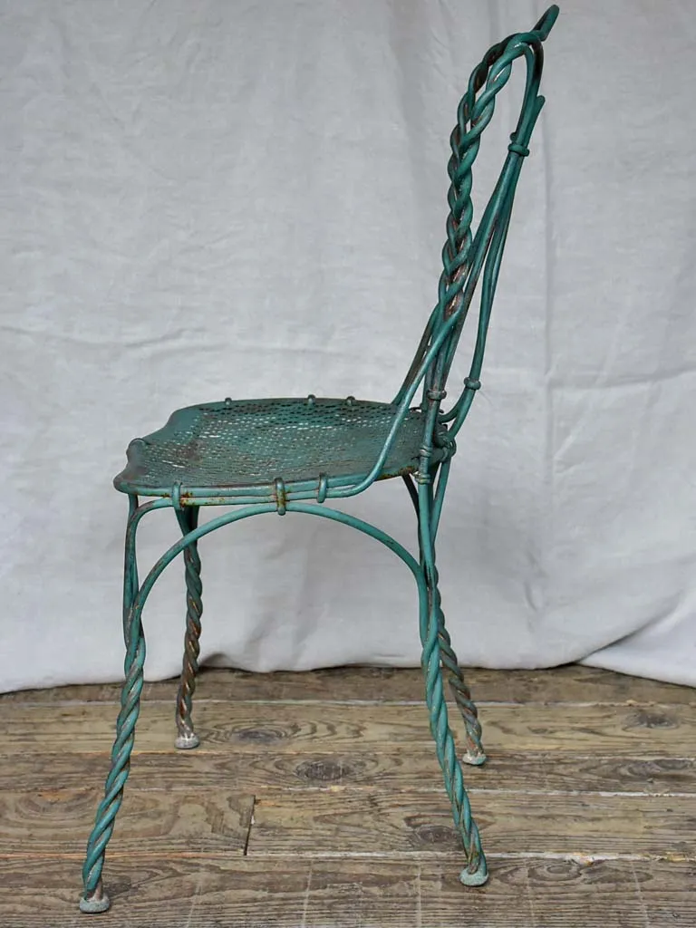 Pair of 19th Century French garden chairs - twisted wrought iron