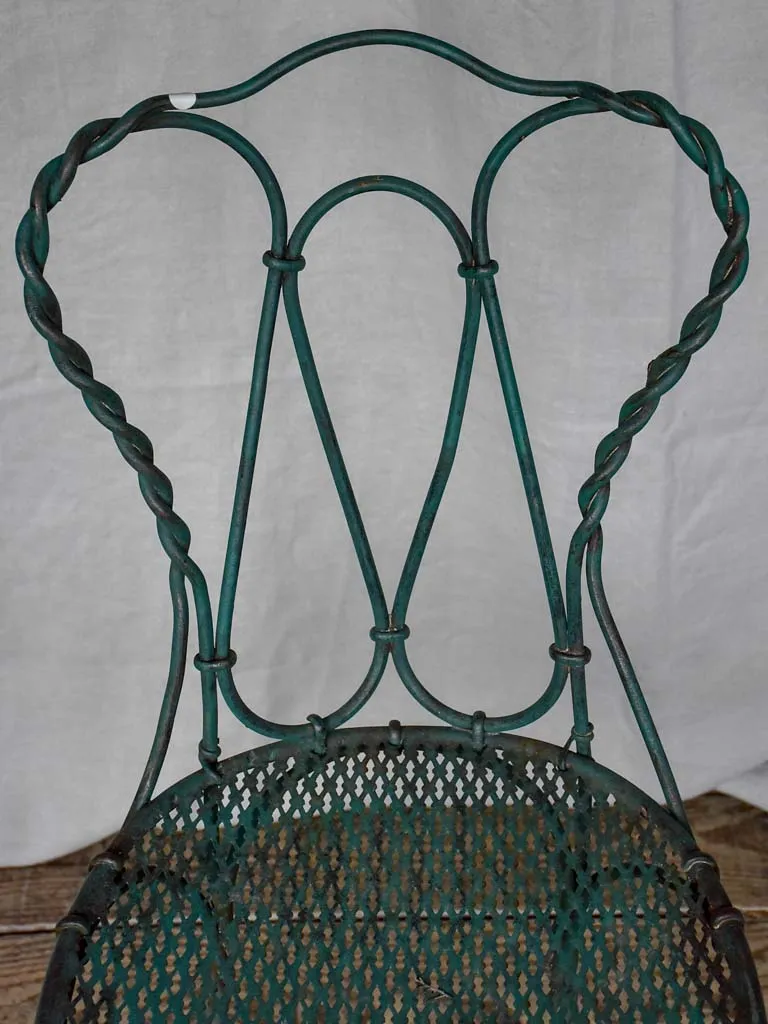 Pair of 19th Century French garden chairs - twisted wrought iron