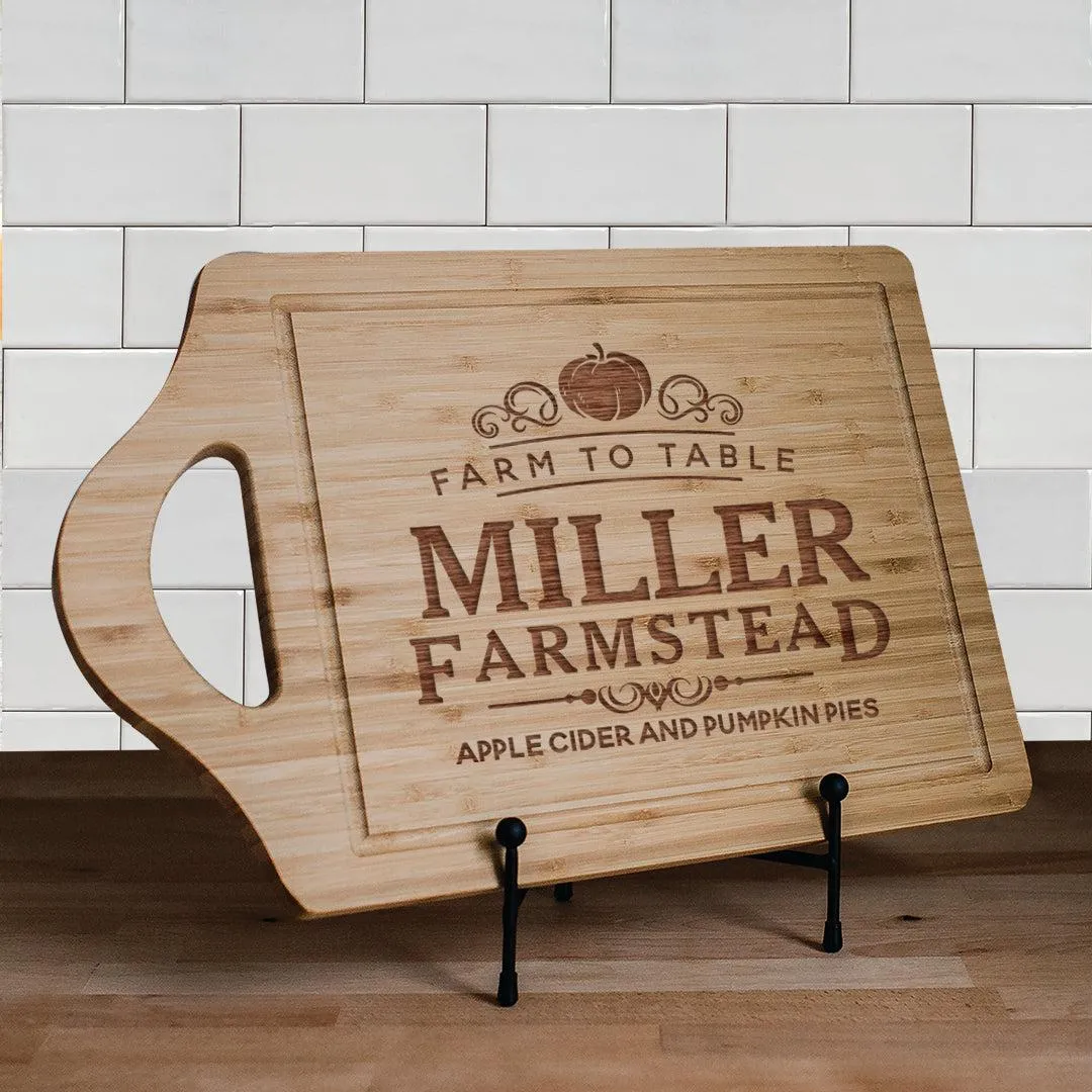 Personalized Farmsted Large Bamboo Cutting Board