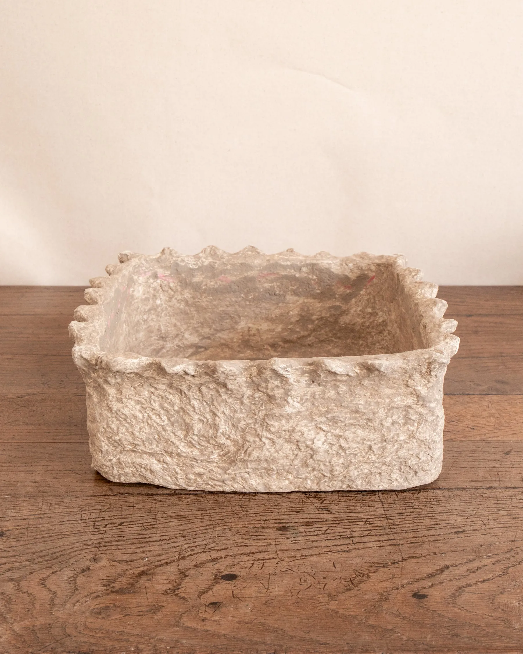 Pinched Edge Paper Mache Container