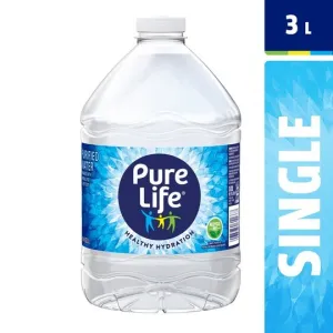 Pure Life Purified Water, 3-Liter, Plastic Bottled Water (Single)