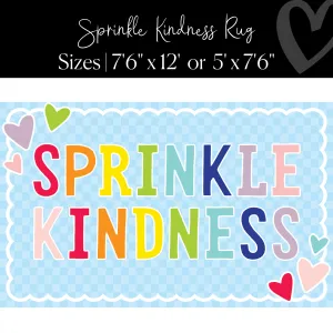 "Sprinkle Kindness" Checkerboard Rug | Rainbow Classroom Rug  | Schoolgirl Style