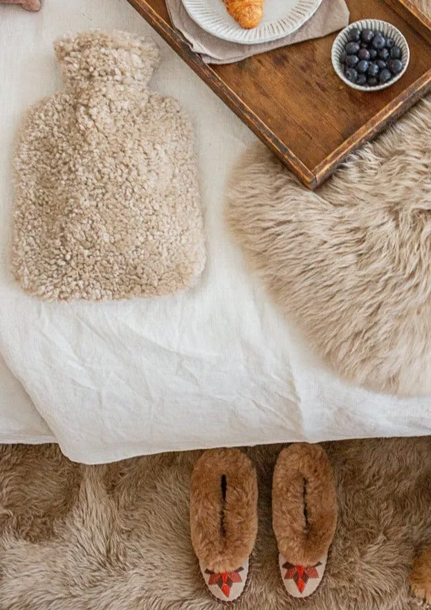 Real Sheepskin Hot Water Bottle – Natural Nappa