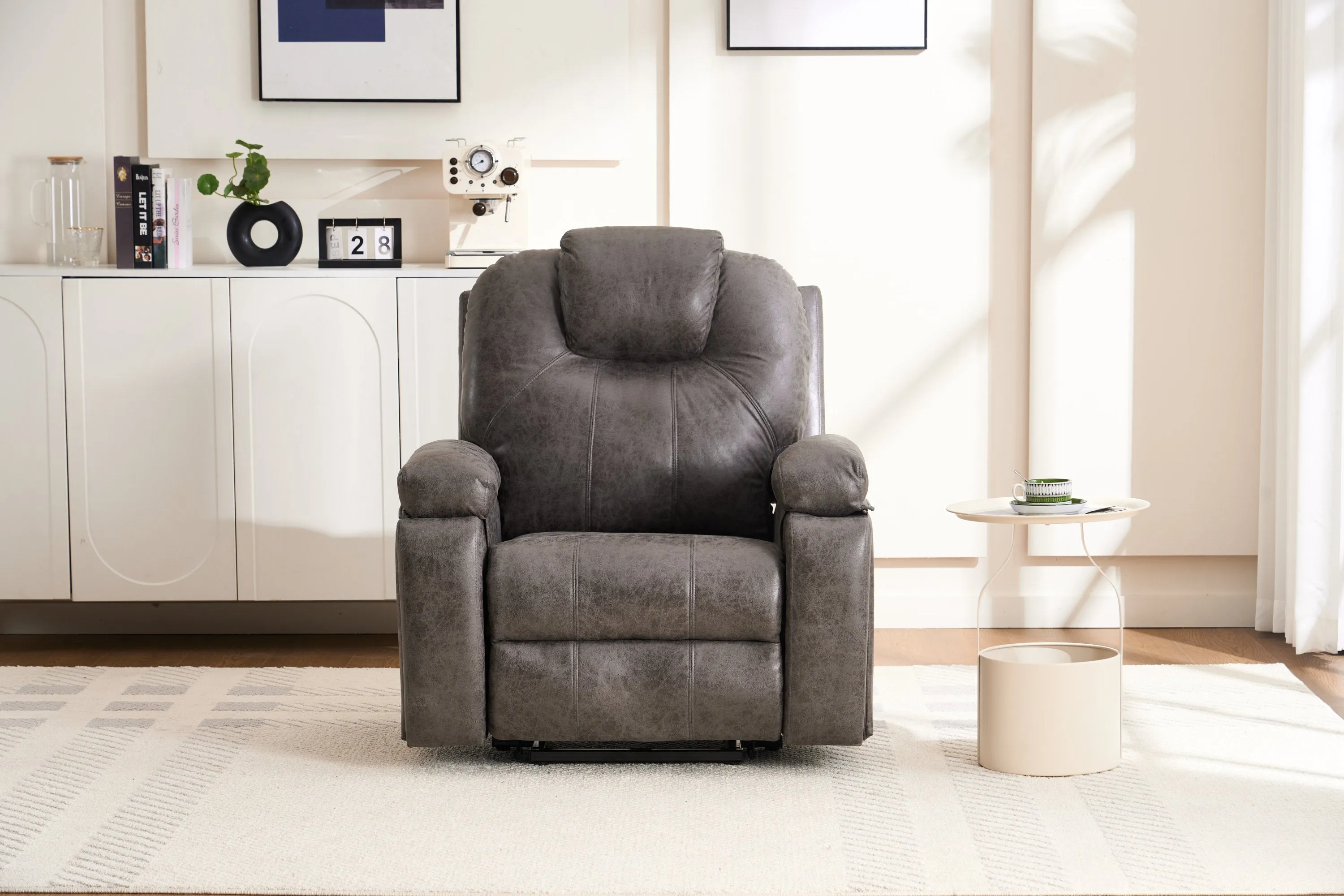 Rocha Power Lift Recliner Chair with Massage - Gray