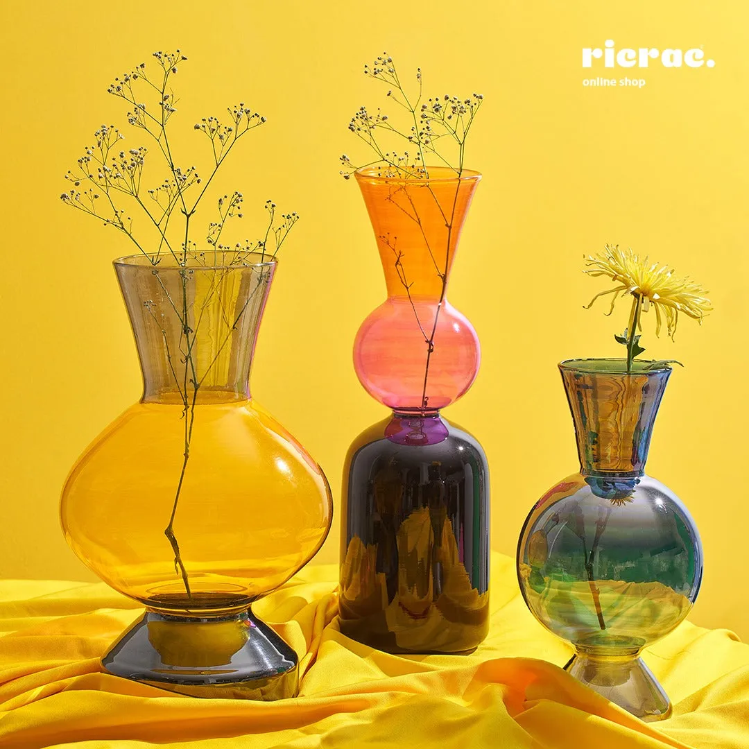 Runka -Set of 3 Hand Blown Glass Vases