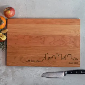 Salt Lake City Script Cutting Board