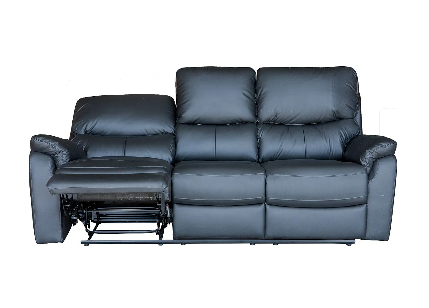 Salvador 2 Piece Leather Recliner Set - Black