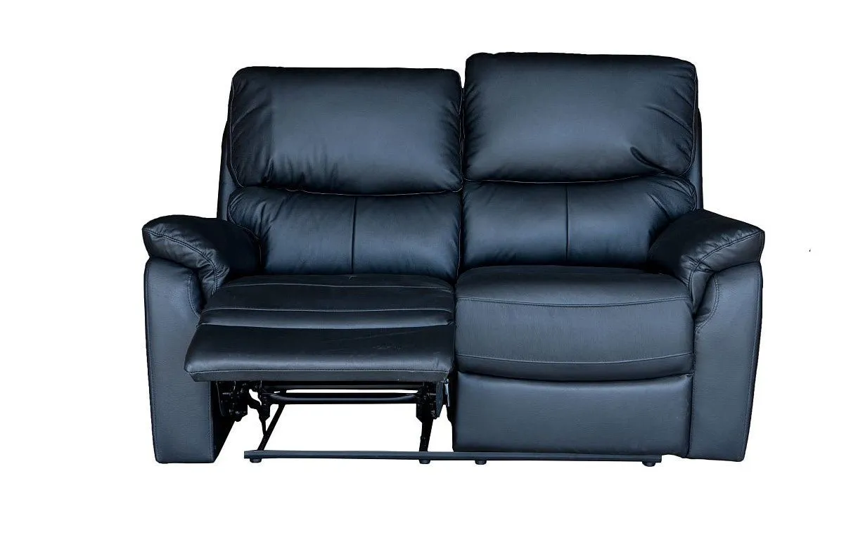 Salvador 2 Piece Leather Recliner Set - Black