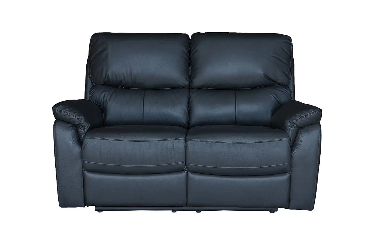 Salvador 2 Piece Leather Recliner Set - Black