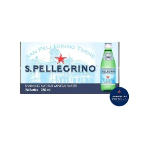 San Pellegrino Carbonated Natural Mineral Water 24 x 250 ml – Premium Sparkling Water