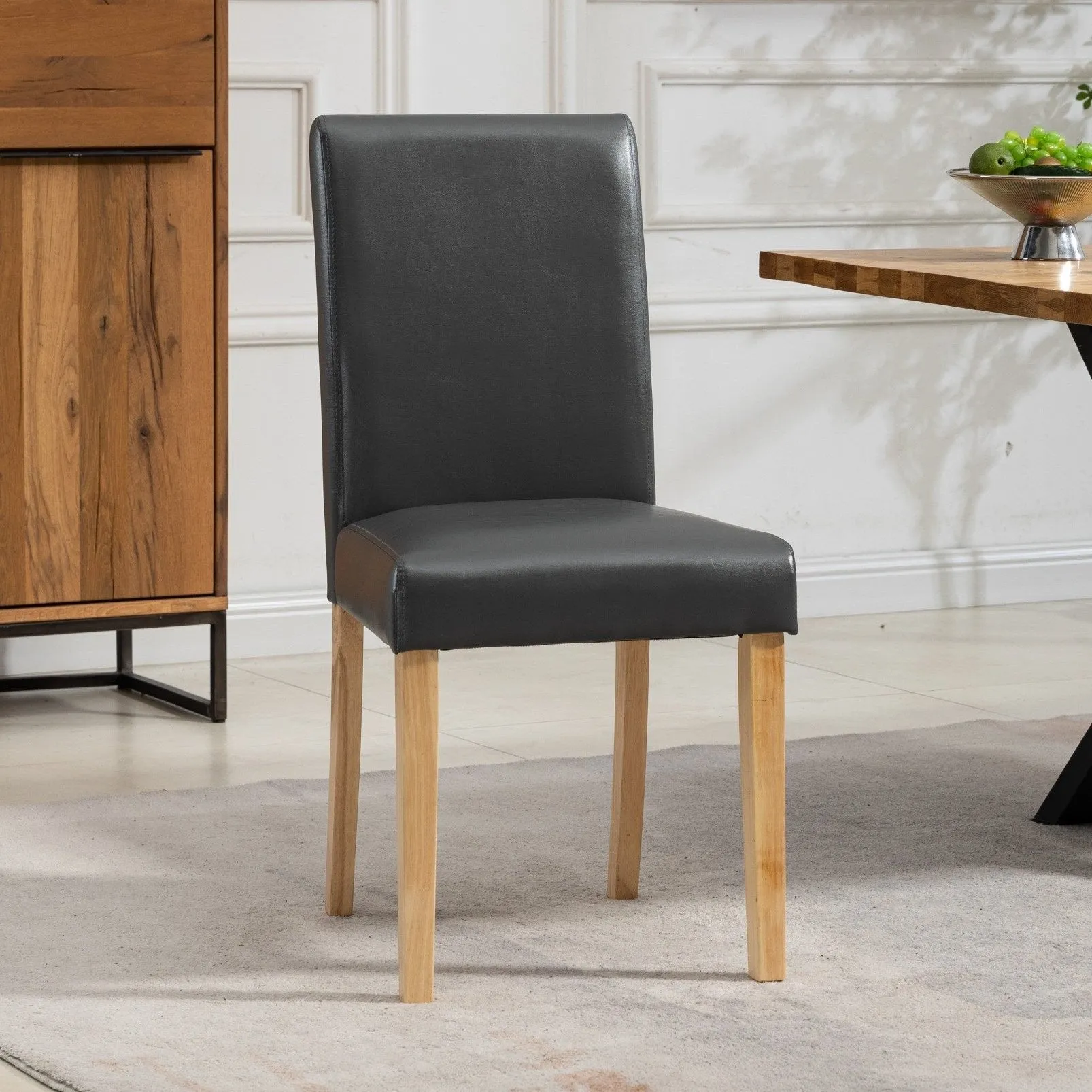 Set of 2 Maiolo Faux Leather Dining Chairs