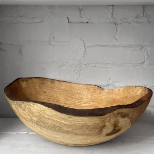 Spencer Peterman Live Edge Spalted Maple 15" Oval Bowl (# 09)