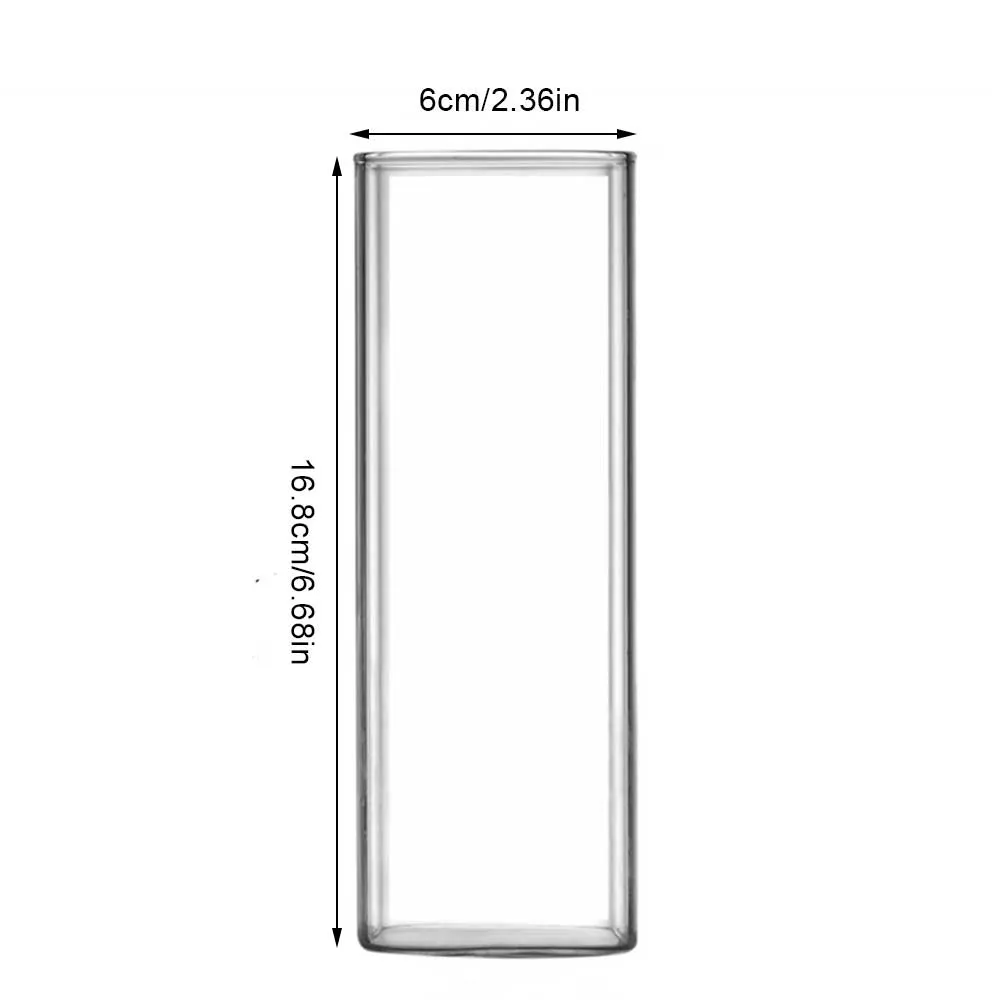 Square Simple Glass Cup - Transparent