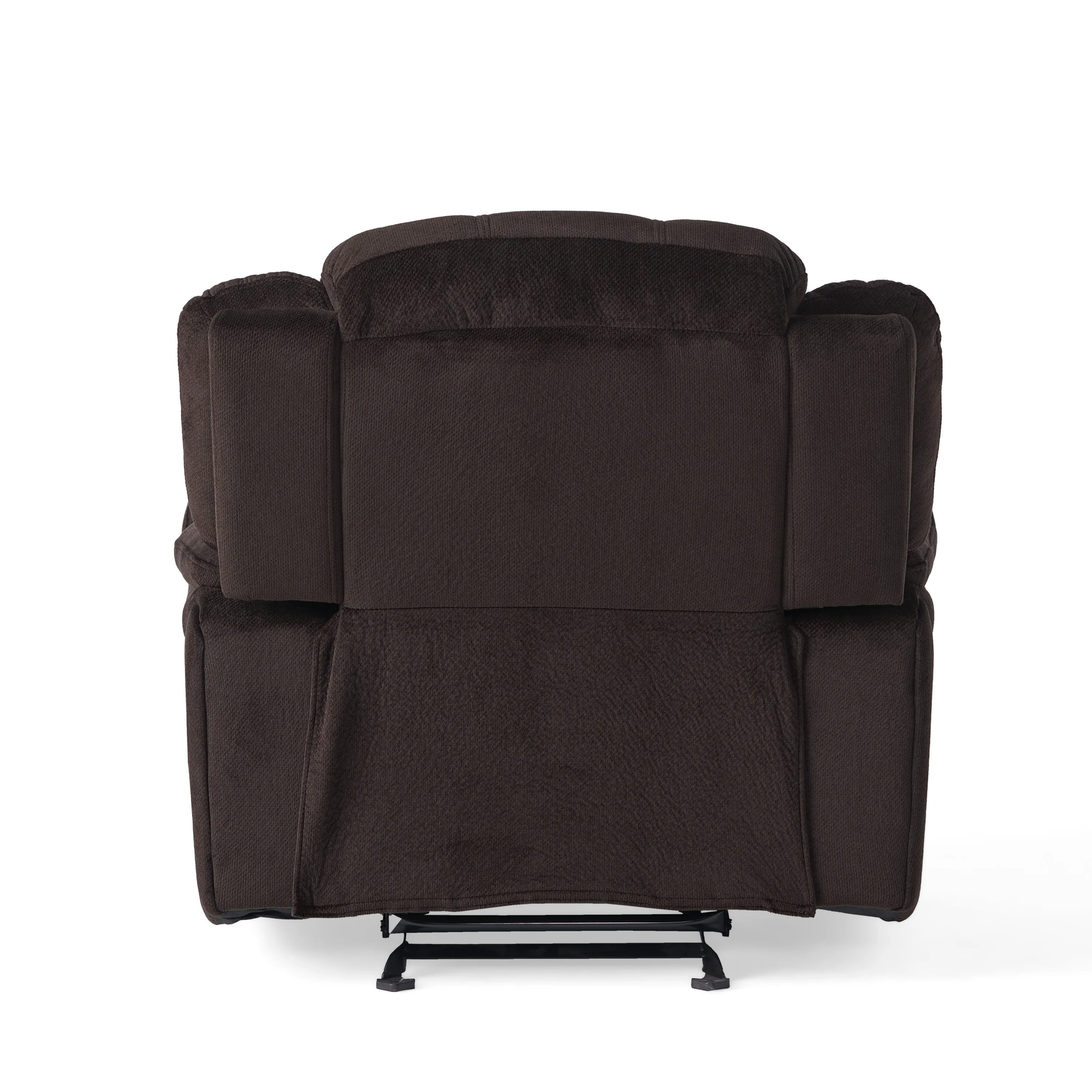 Wise Plush Fabric Glider Recliner Chair - Brown