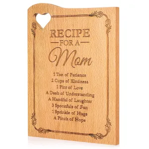 Wooden Cutting Board For Mom - Engraved With Mother Poem - 12X10" Kitchen Cutting Board