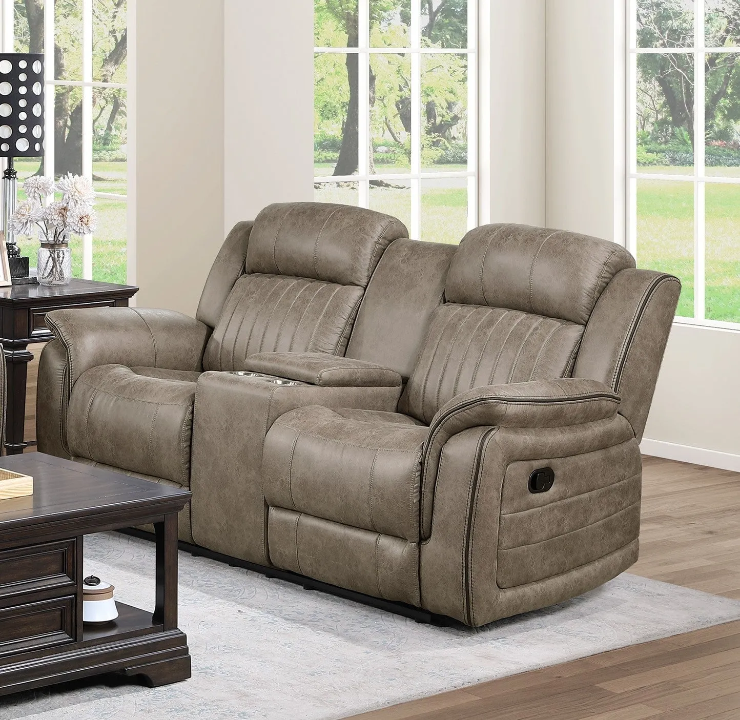 Zane Fabric Loveseat Classic - Brown Sand